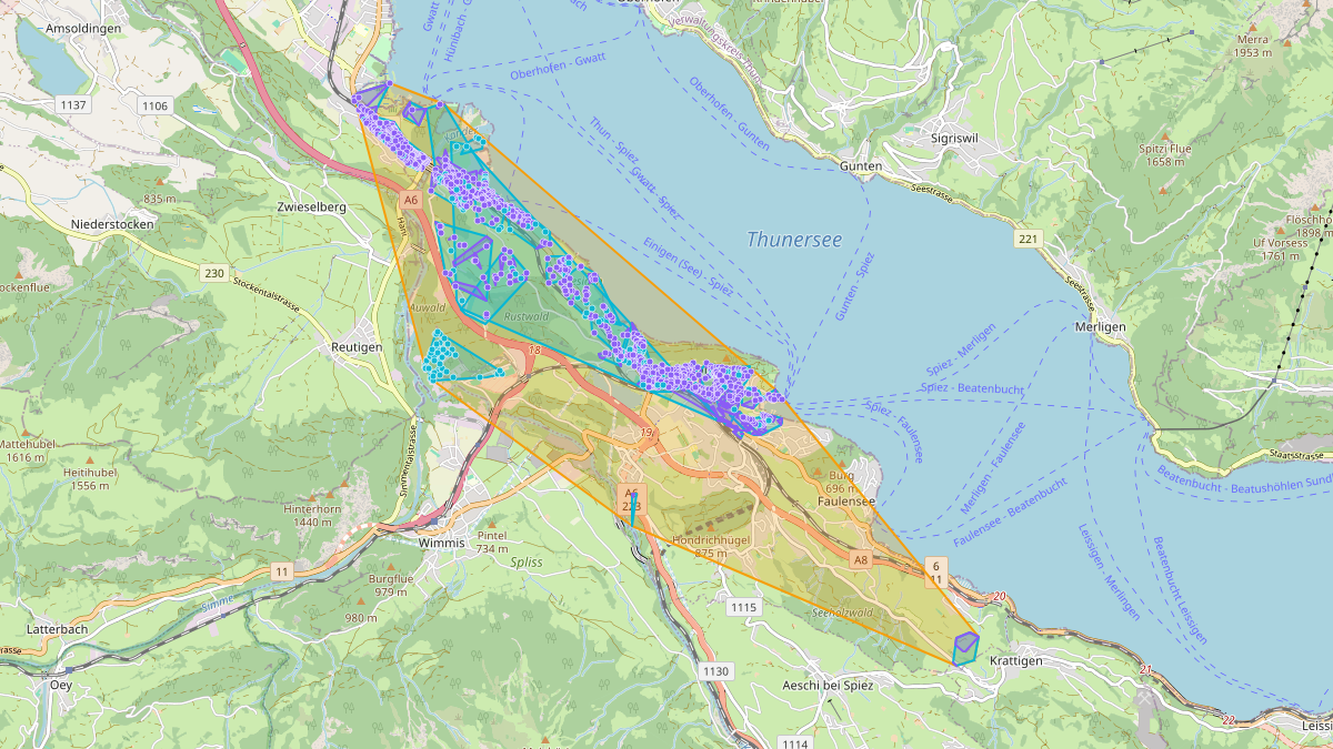 Carte du potentiel CEL de LEG Spiez (BE) – Unterwerk Spiez_TRA28109