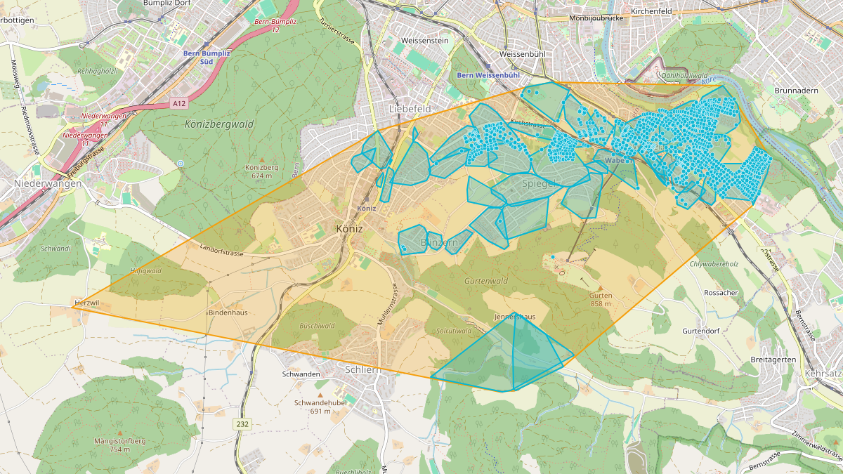 LEG-Potenzial-Karte von LEG Köniz (BE) – Unterwerk Köniz_TRA20720