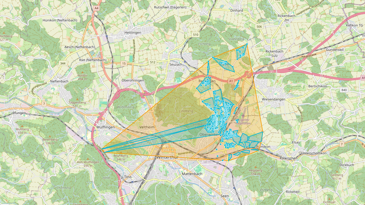 LEG-Potenzial-Karte von LEG Winterthur (ZH) – Netzgebiet 5