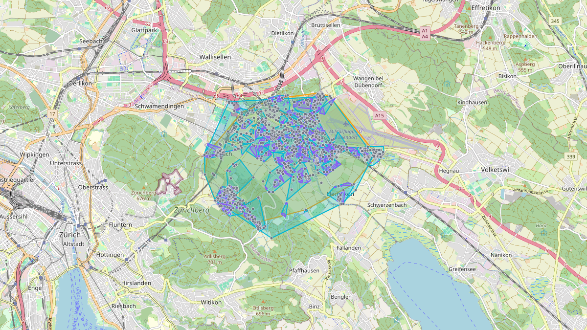 LEG-Potenzial-Karte von LEG Dübendorf (ZH)