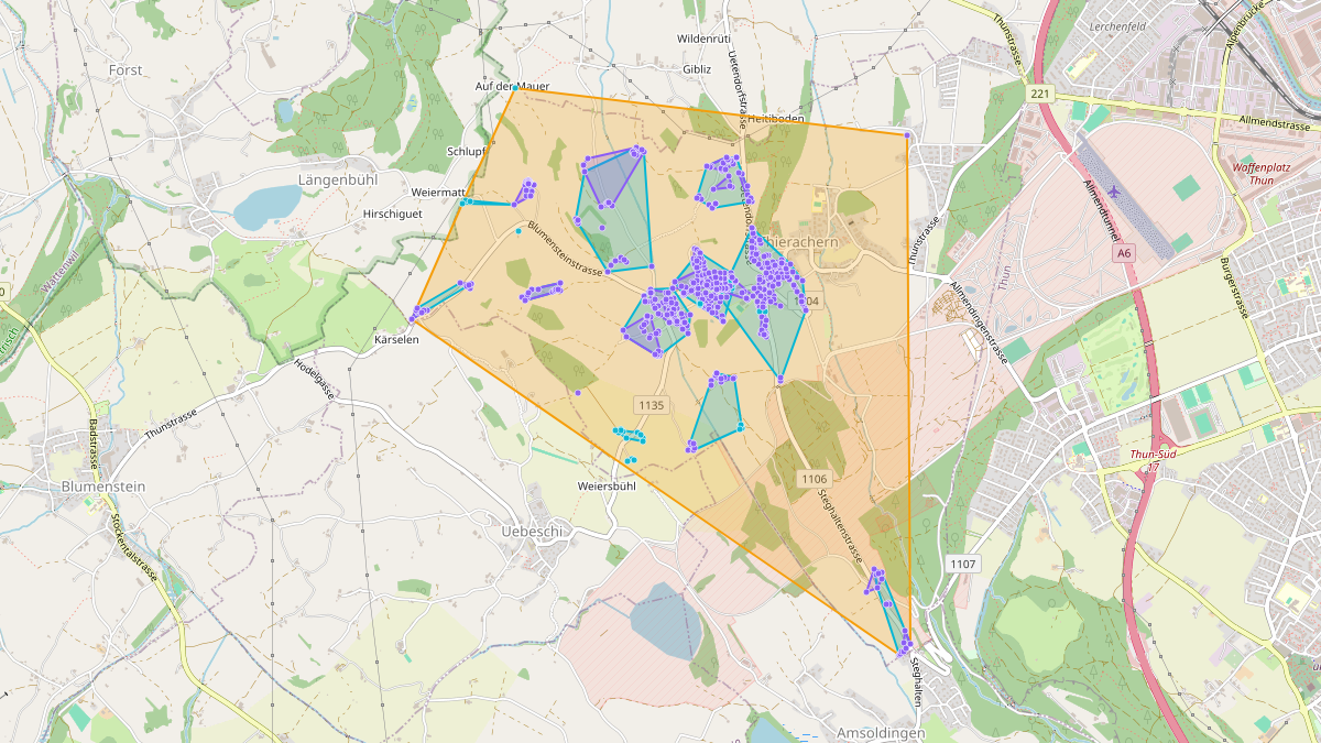 LEG-Potenzial-Karte von LEG Thierachern (BE) – Unterwerk Thierachern_TRA15615