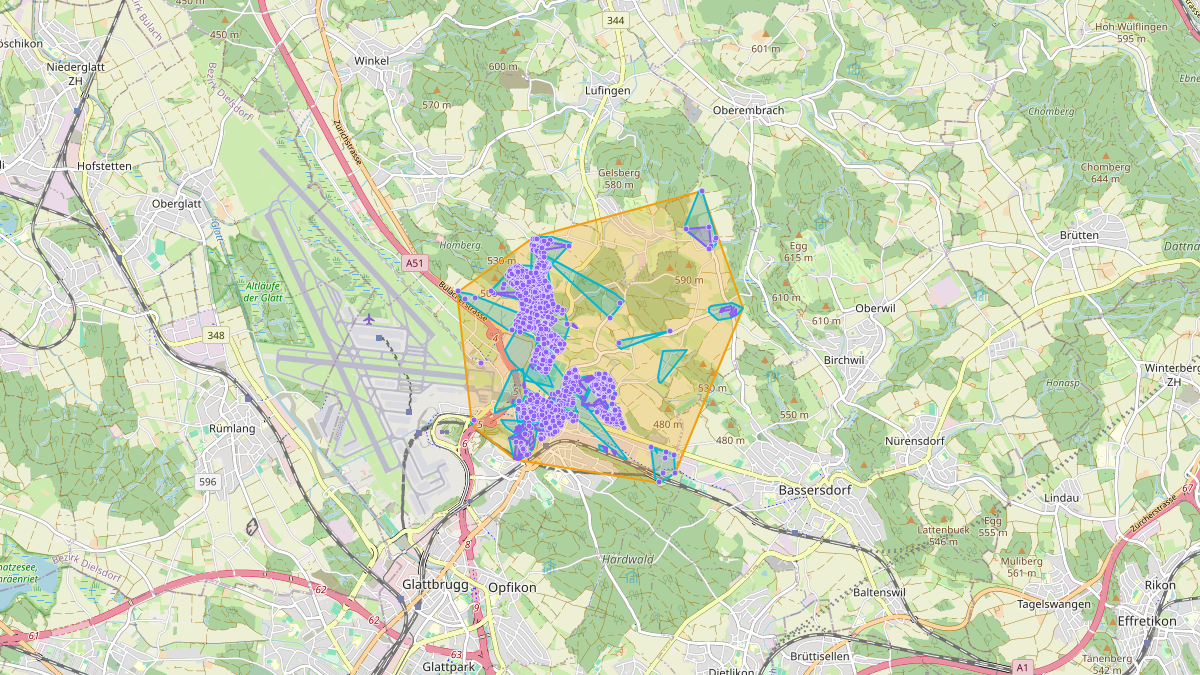 Mappa del potenziale CLE di LEG Kloten (ZH)