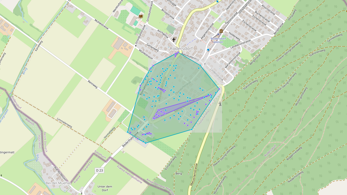 Carte du potentiel CEL de Quartier-LEG Hinterdorf