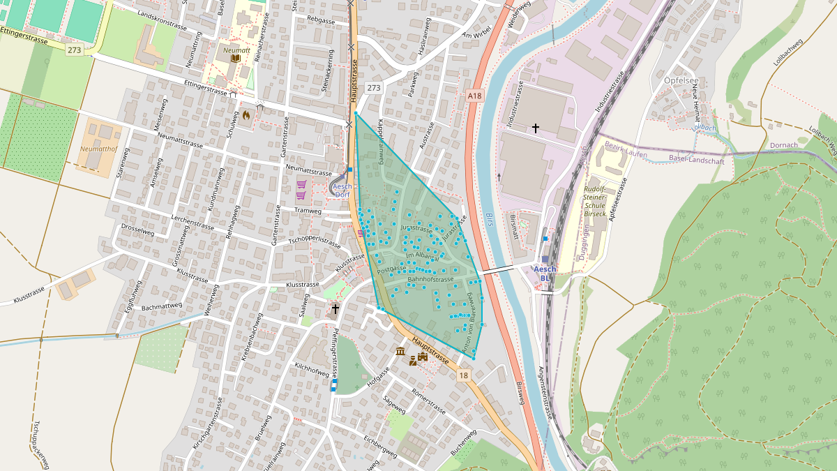 Carte du potentiel CEL de Quartier-LEG im Albantal