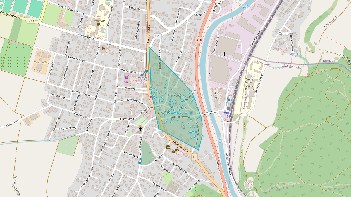 Mappa del potenziale CLE di Quartier-LEG im Albantal