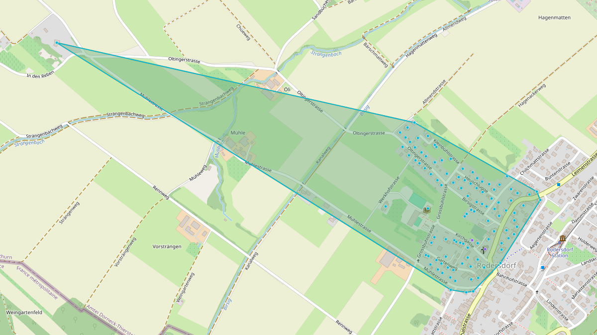 Carte du potentiel CEL de LEG Rodersdorf (SO) – Quartier 4