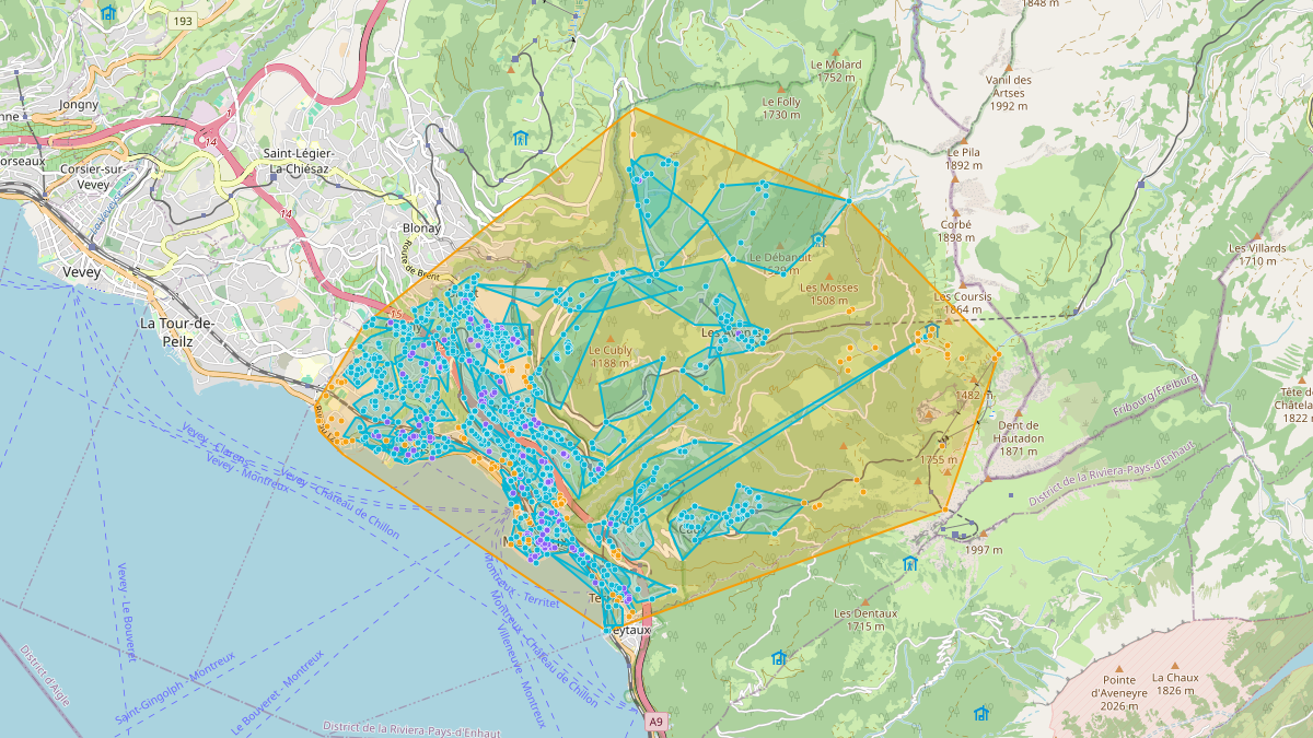 Mappa del potenziale CLE di LEG Montreux (VD)