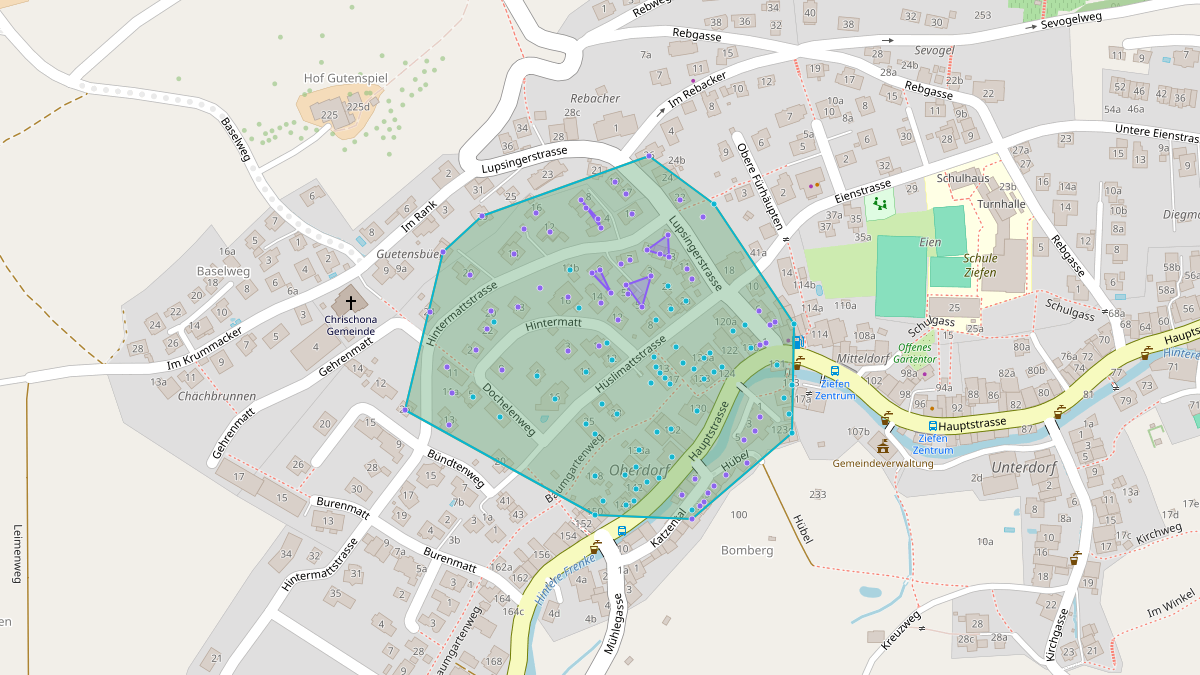 LEG-Potenzial-Karte von Quartier-LEG Hüslimatt