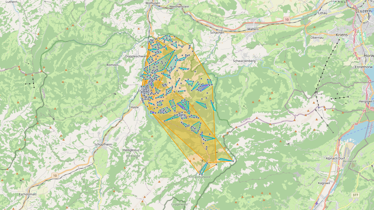 LEG-Potenzial-Karte von LEG Entlebuch (LU)