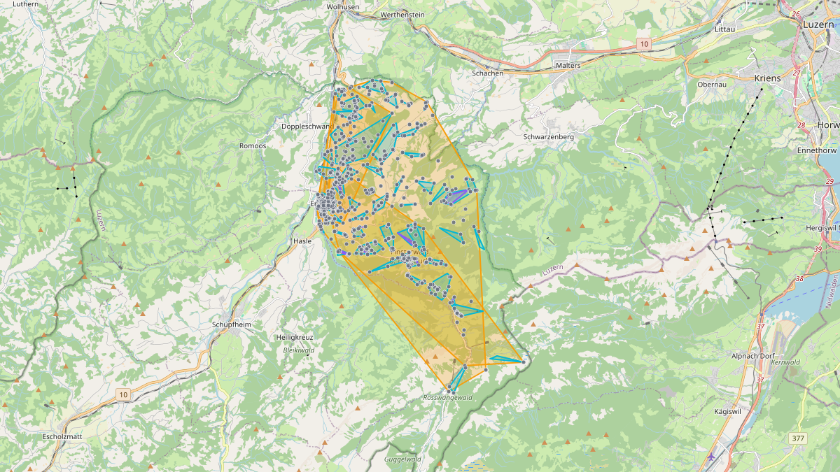 LEG-Potenzial-Karte von LEG Entlebuch (LU)
