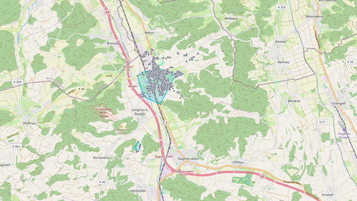 Mappa del potenziale CEL di LEG Reiden (LU)