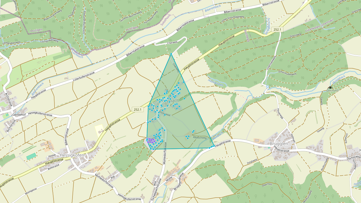 Mappa del potenziale CEL di LEG Buchegg (SO) – Unterwerk Tscheppach (Buchegg)