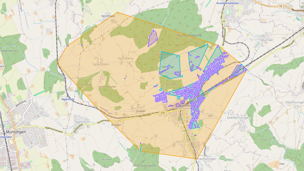 Mappa del potenziale CEL di LEG Konolfingen (BE) – Unterwerk Konolfingen_TRA15462
