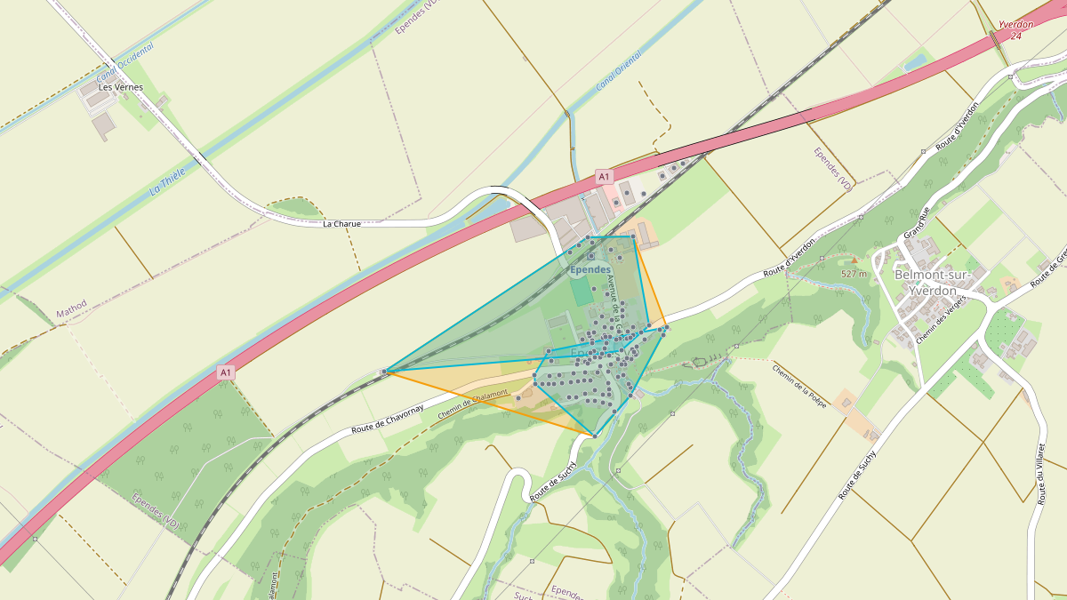 Carte du potentiel CEL de LEG Ependes (VD)