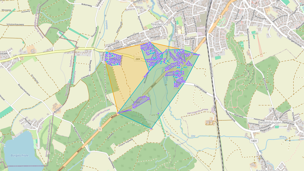 Carte du potentiel CEL de LEG Herzogenbuchsee (BE) – Unterwerk Herzogenbuchsee_TRA15639