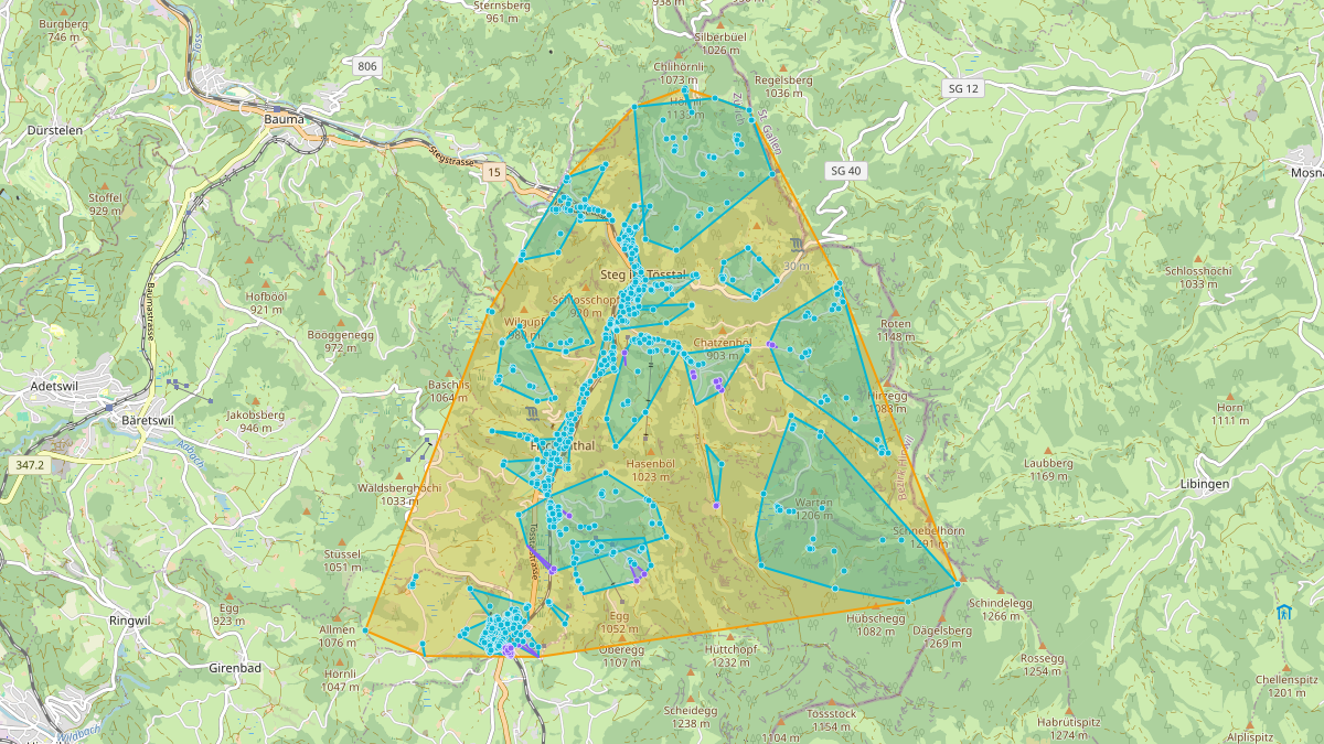 LEG-Potenzial-Karte von LEG Fischenthal (ZH) – Netzgebiet 1