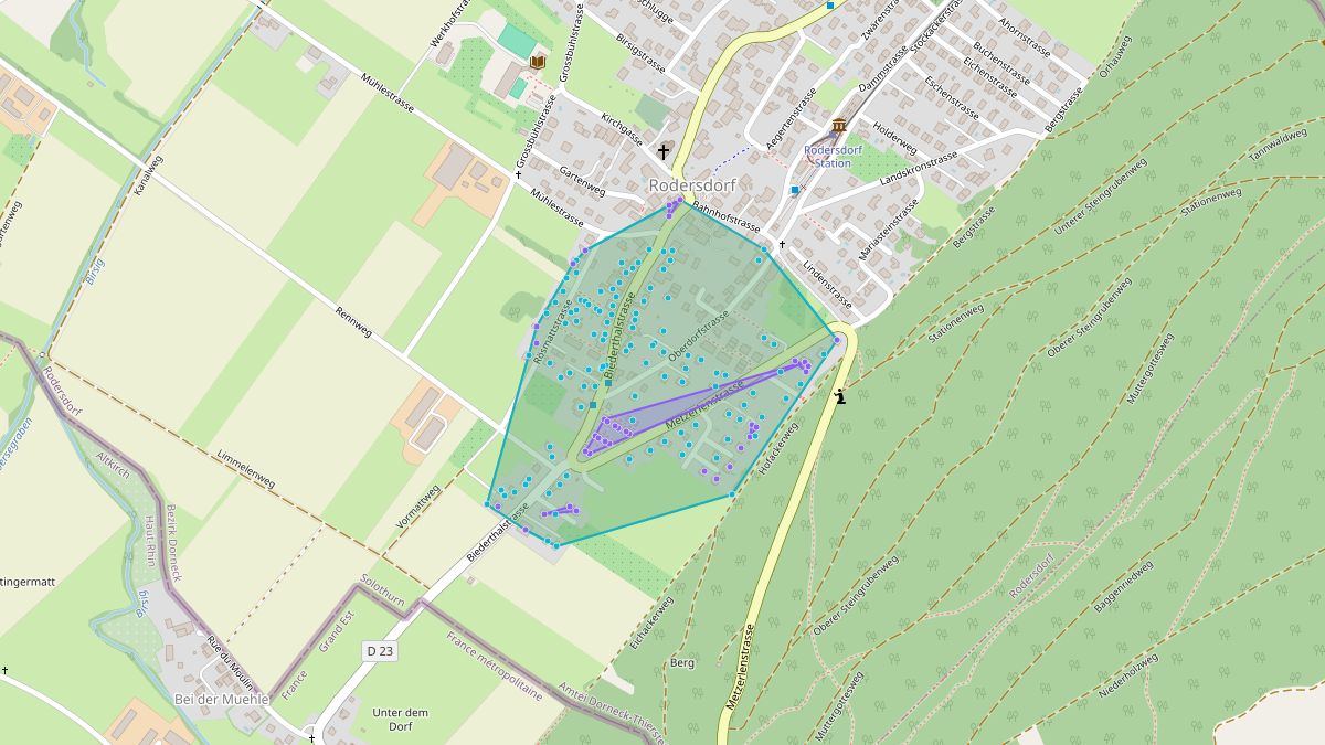 Mappa del potenziale CLE di LEG Rodersdorf (SO) – Quartier 3