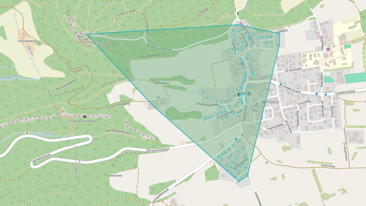 Mappa del potenziale CLE di LEG Gempen (SO) – Quartier 1