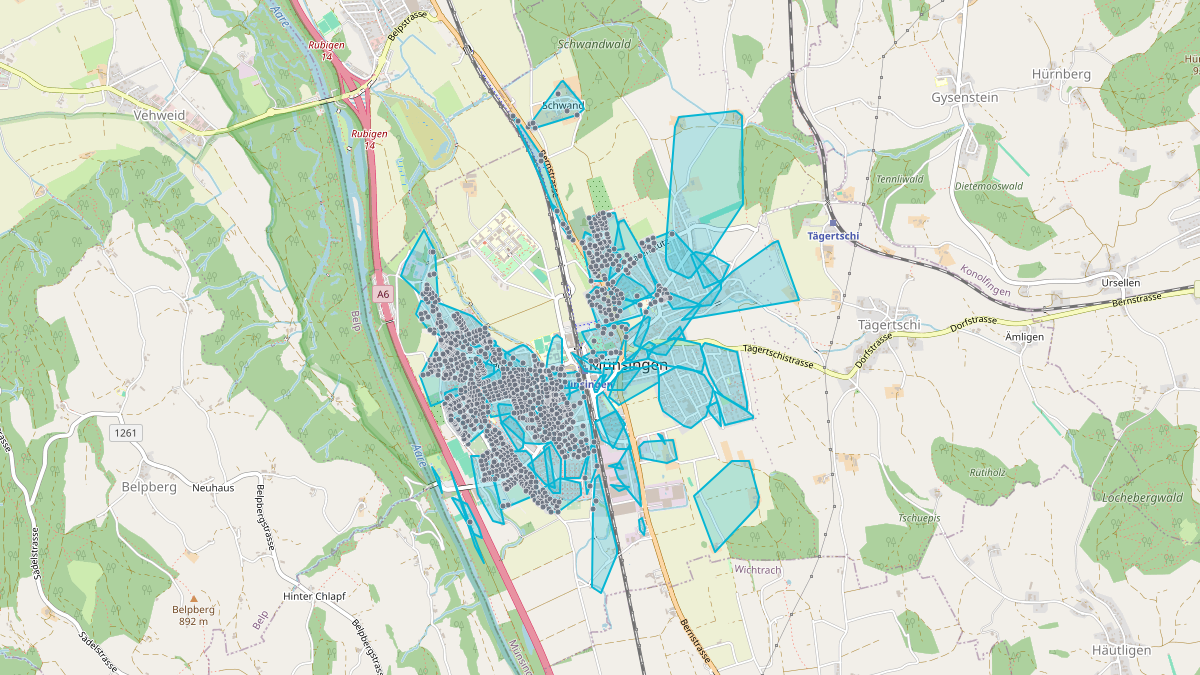 LEG-Potenzial-Karte von LEG Münsingen (BE)