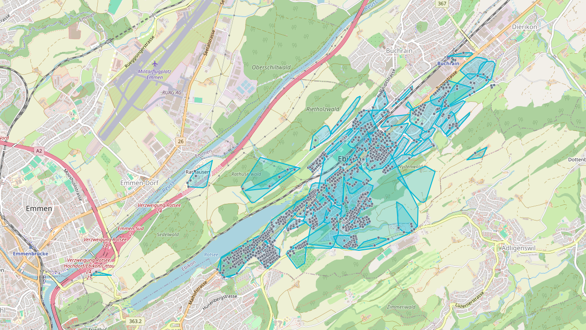 LEG-Potenzial-Karte von LEG Ebikon (LU)