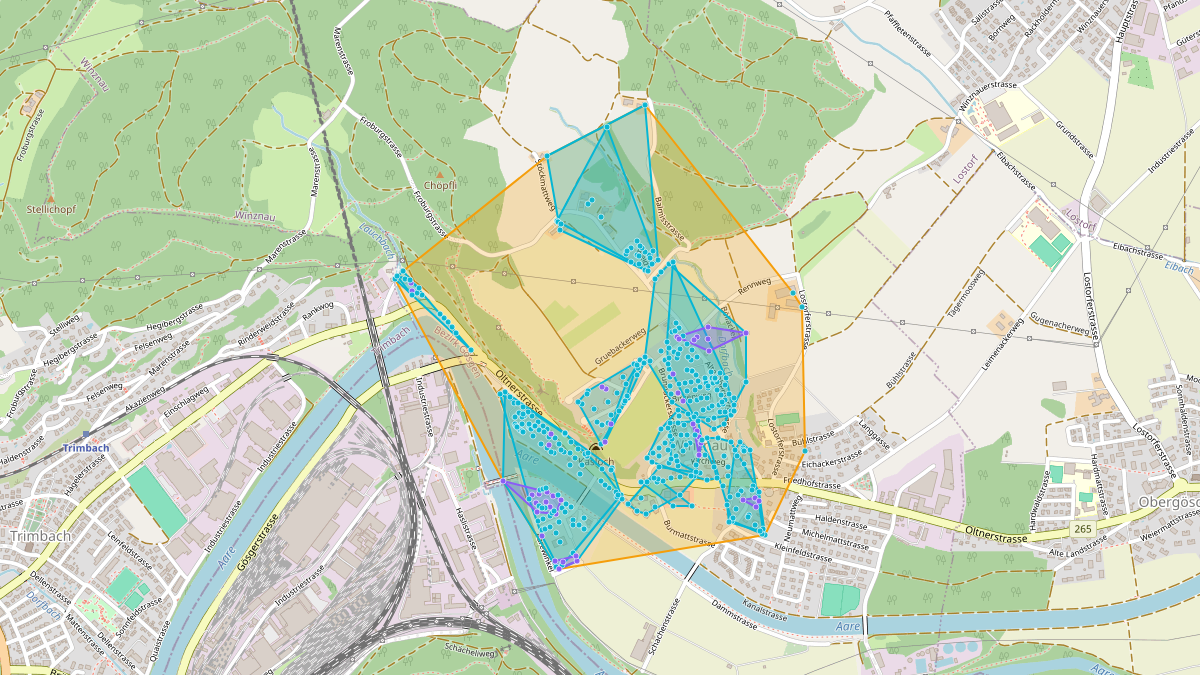 Mappa del potenziale CLE di LEG Winznau (SO) – Netzgebiet 1