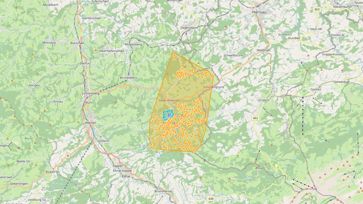 LEG-Potenzial-Karte von LEG Neckertal (SG) – Netzgebiet 2