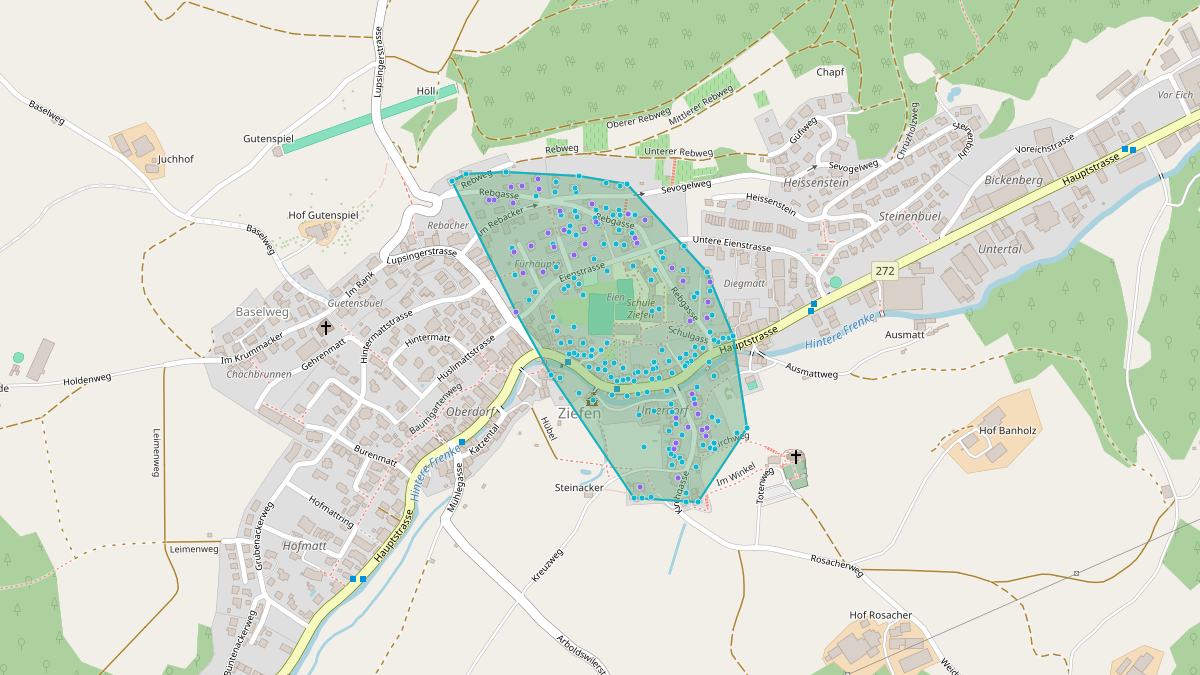 LEG-Potenzial-Karte von Quartier-LEG Ziefen "Dorf"