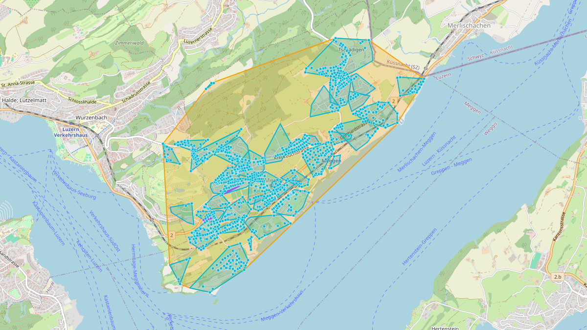LEG-Potenzial-Karte von LEG Meggen (LU) – Netzgebiet 1