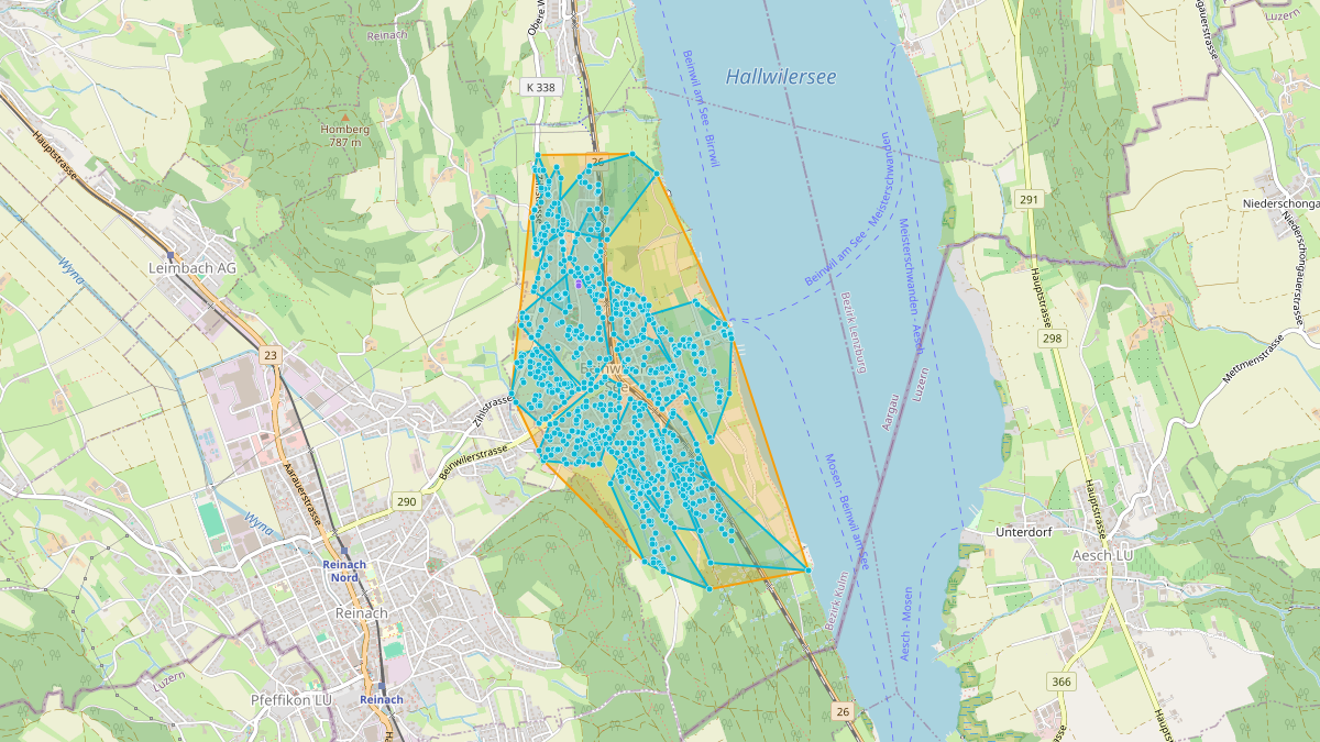 LEG-Potenzial-Karte von LEG Beinwil am See (AG) – Netzgebiet 2