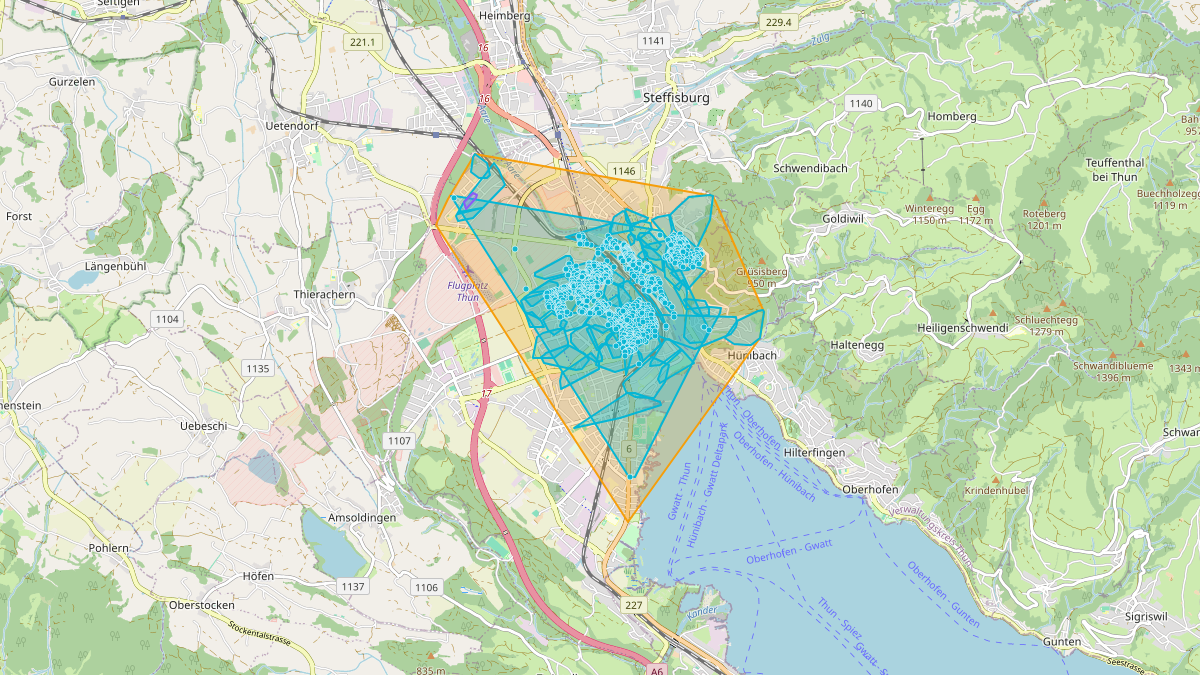 Mappa del potenziale CLE di LEG Thun (BE) – Netzgebiet 1