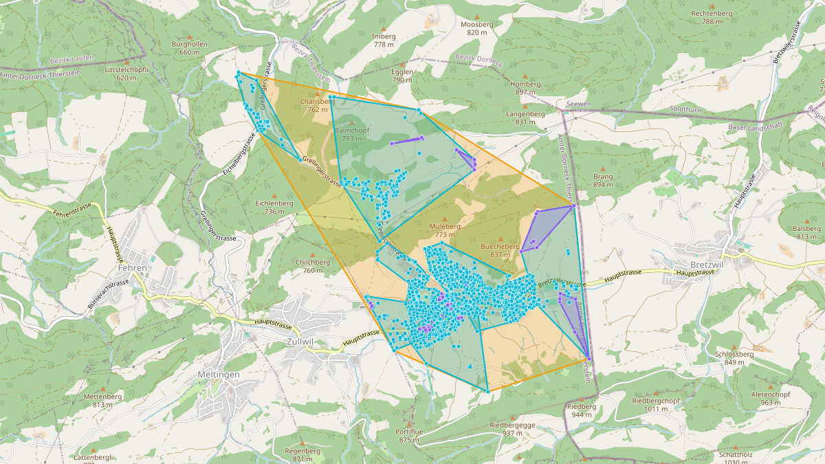 Carte du potentiel CEL de LEG aventron Nunningen