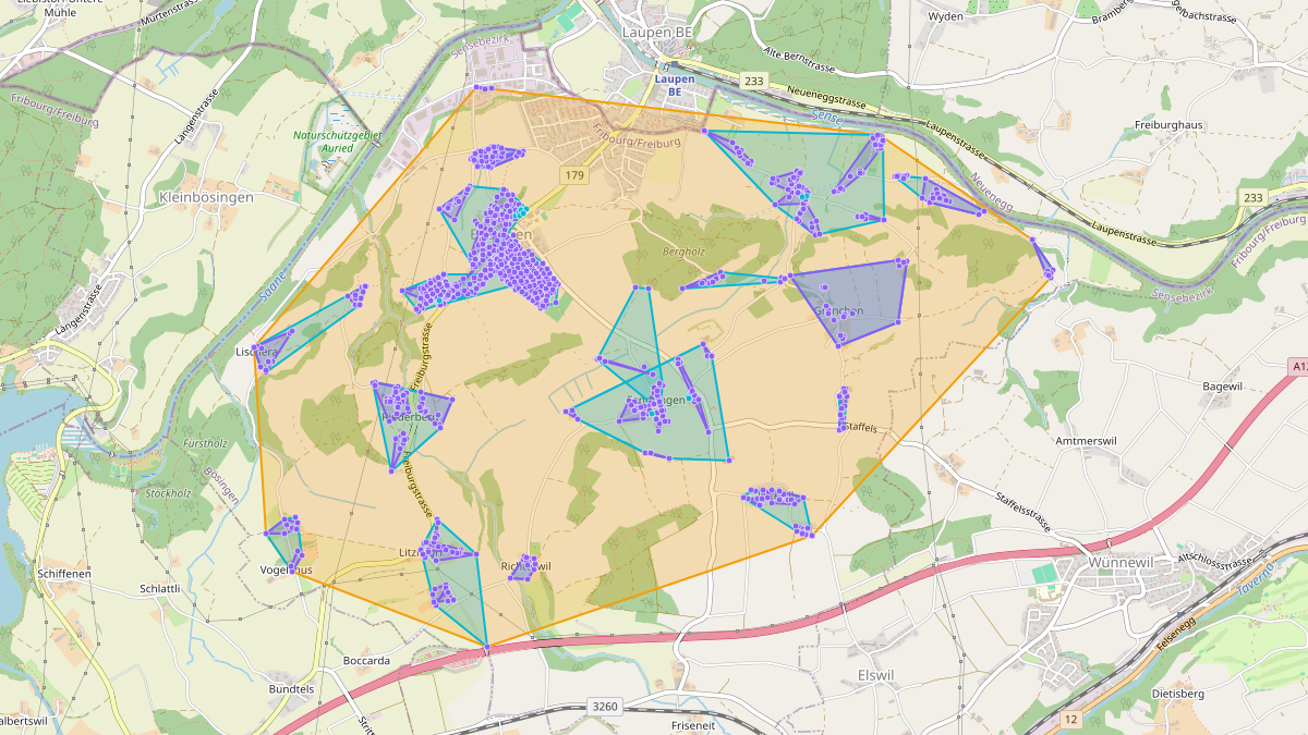 Mappa del potenziale CLE di LEG Bösingen (FR) – Unterwerk LEG 20% 214222375