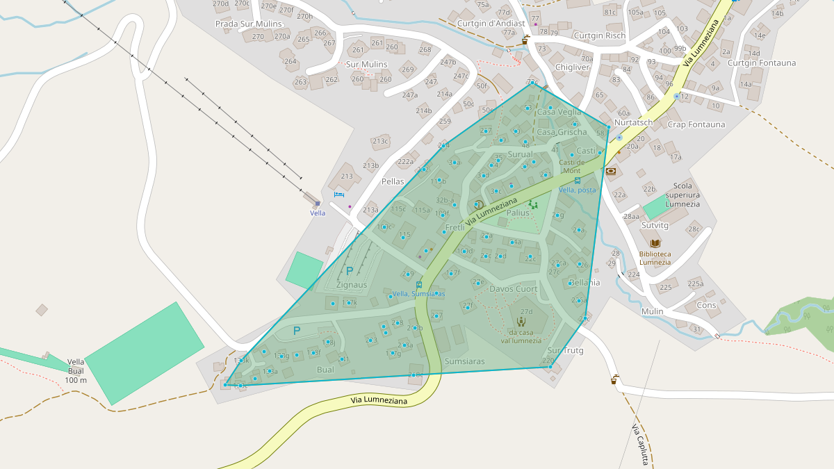 Mappa del potenziale CLE di Quartier-LEG Pellas Lumnezia