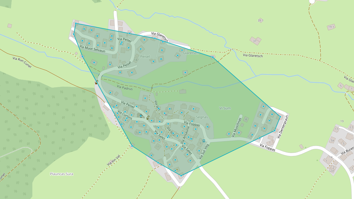 Mappa del potenziale CLE di Quartier-LEG Segnas