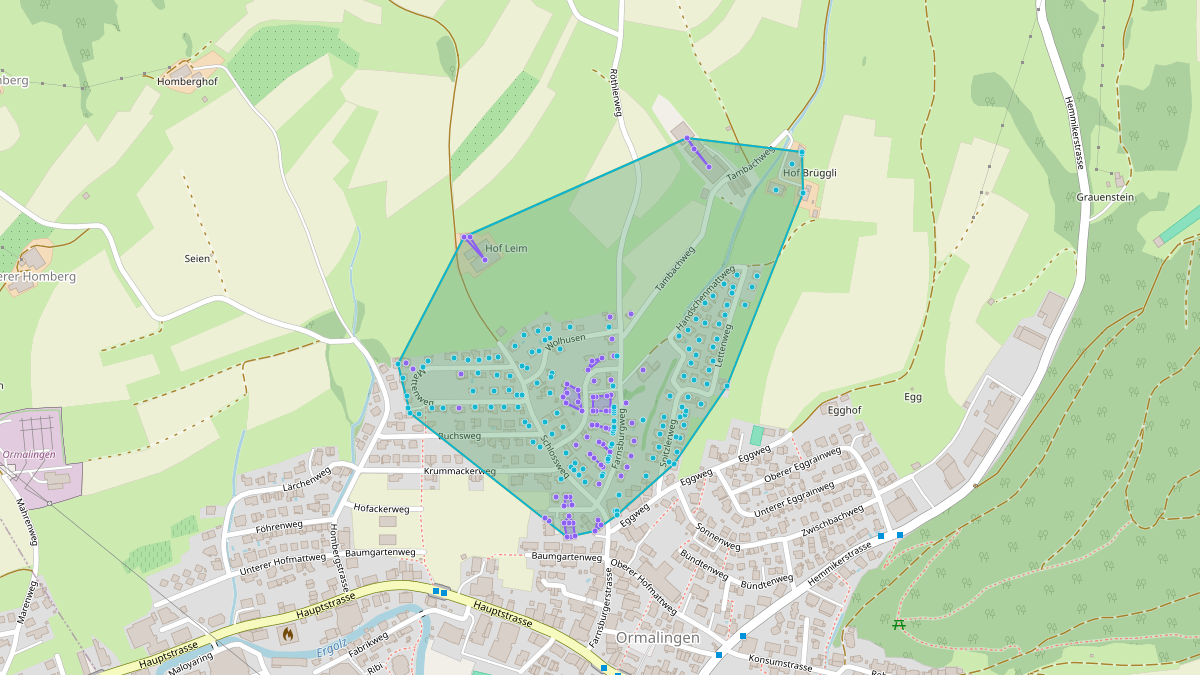 Carte du potentiel CEL de Quartier-LEG Farnsburgweg 