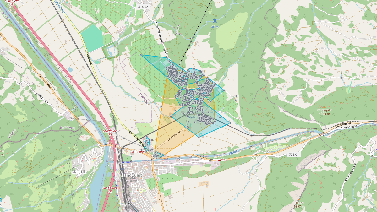 Carte du potentiel CEL de LEG Malans (GR)
