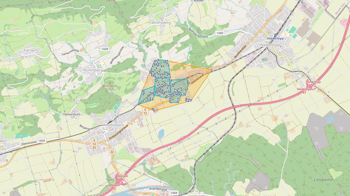 LEG-Potenzial-Karte von LEG Oberbipp (BE)