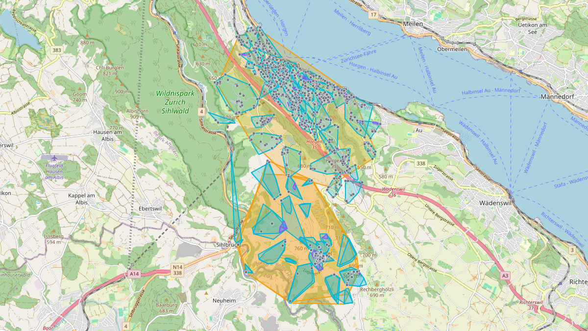 LEG-Potenzial-Karte von LEG Horgen (ZH)