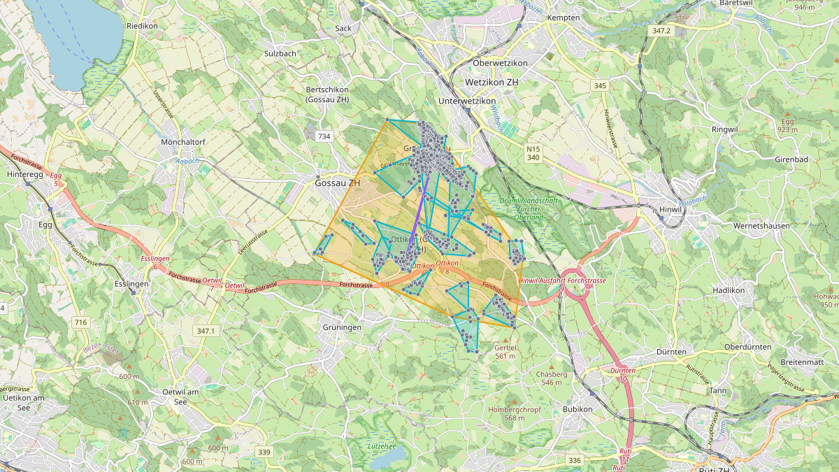 LEG-Potenzial-Karte von LEG Gossau (ZH)