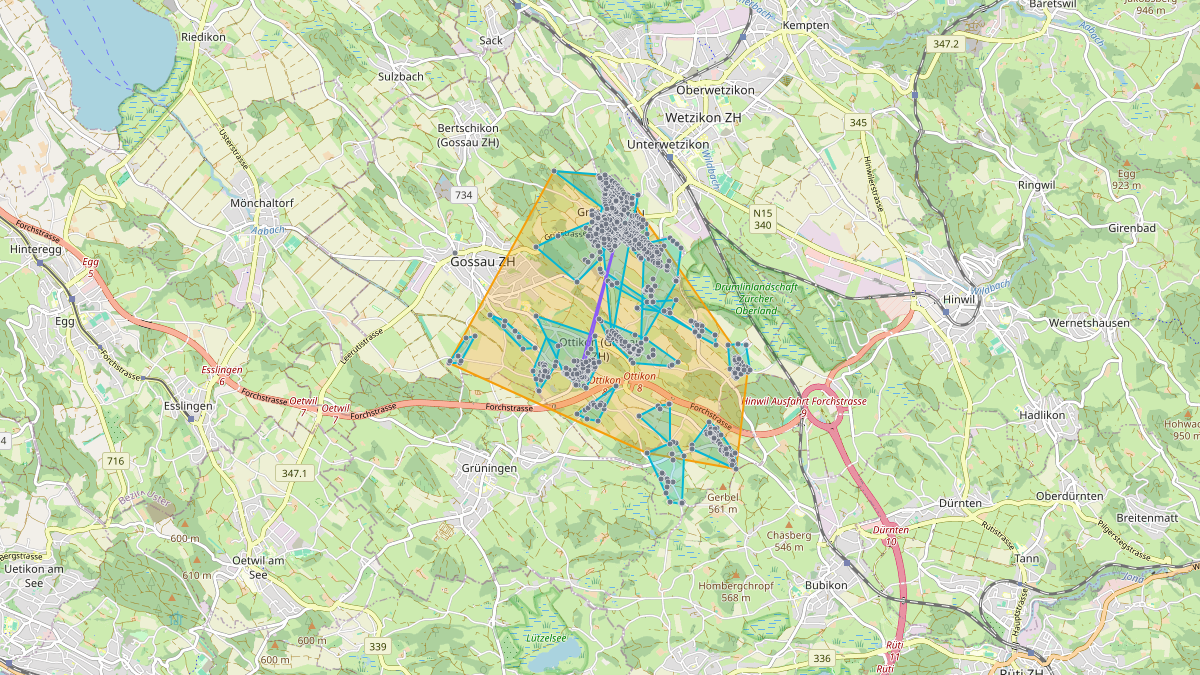 LEG-Potenzial-Karte von LEG Gossau (ZH)