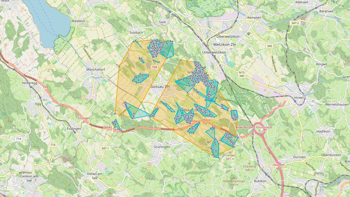 LEG-Potenzial-Karte von LEG Gossau (ZH)