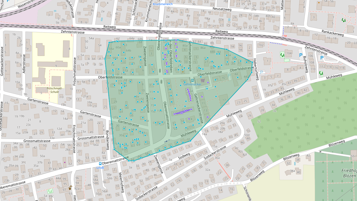 LEG-Potenzial-Karte von Quartier-LEG Oberfeld