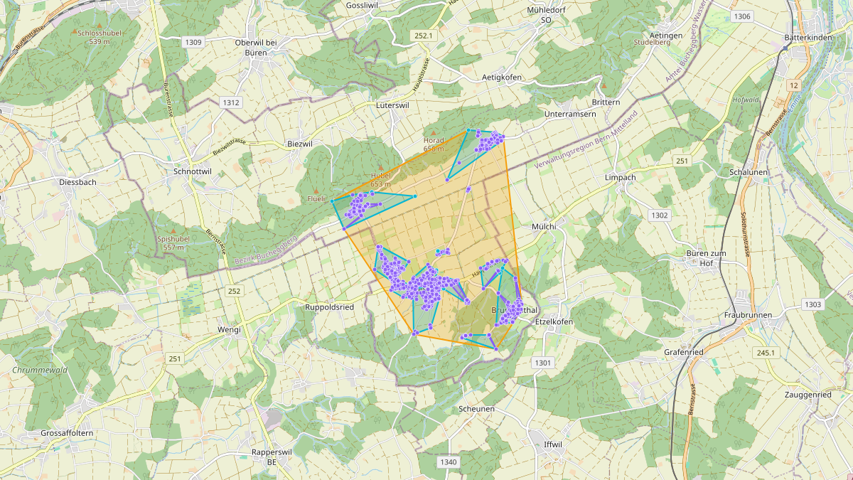 Carte du potentiel CEL de LEG Messen (SO)