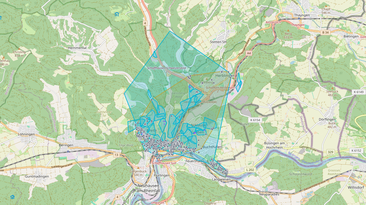 LEG-Potenzial-Karte von LEG Schaffhausen (SH)