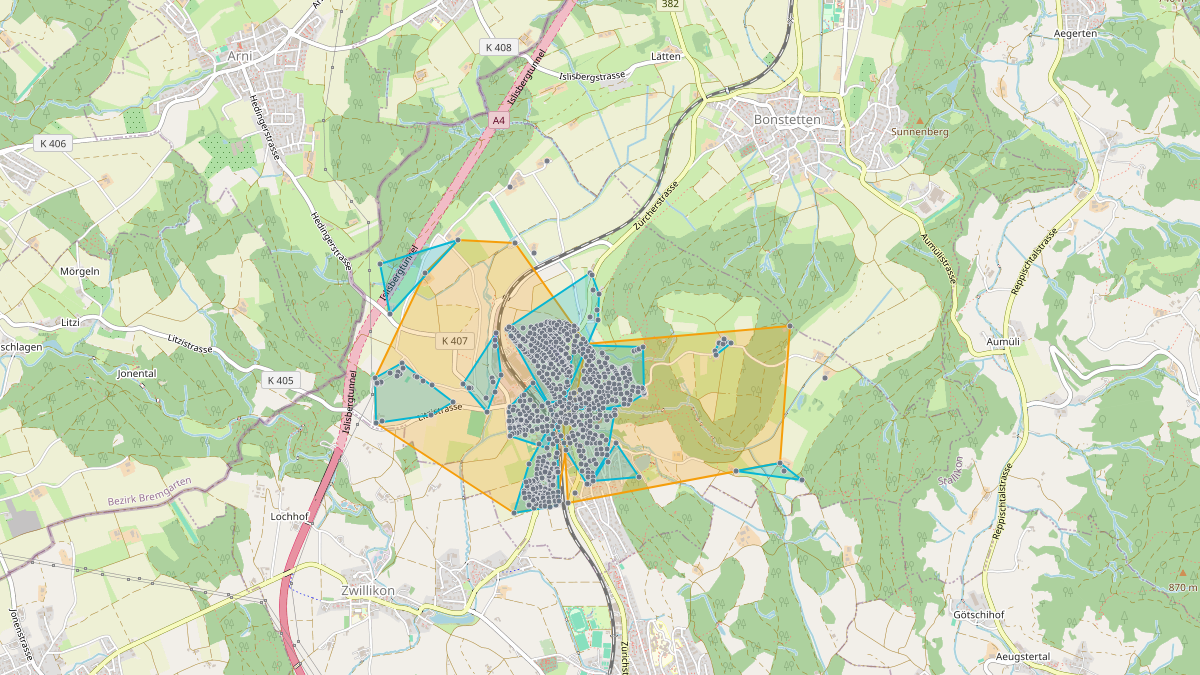 LEG-Potenzial-Karte von LEG Hedingen (ZH)