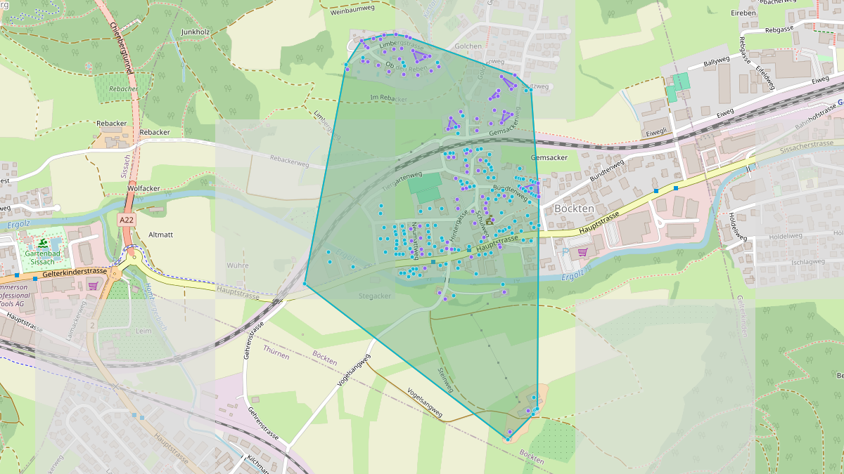 Mappa del potenziale CLE di Quartier-LEG "Dorf"