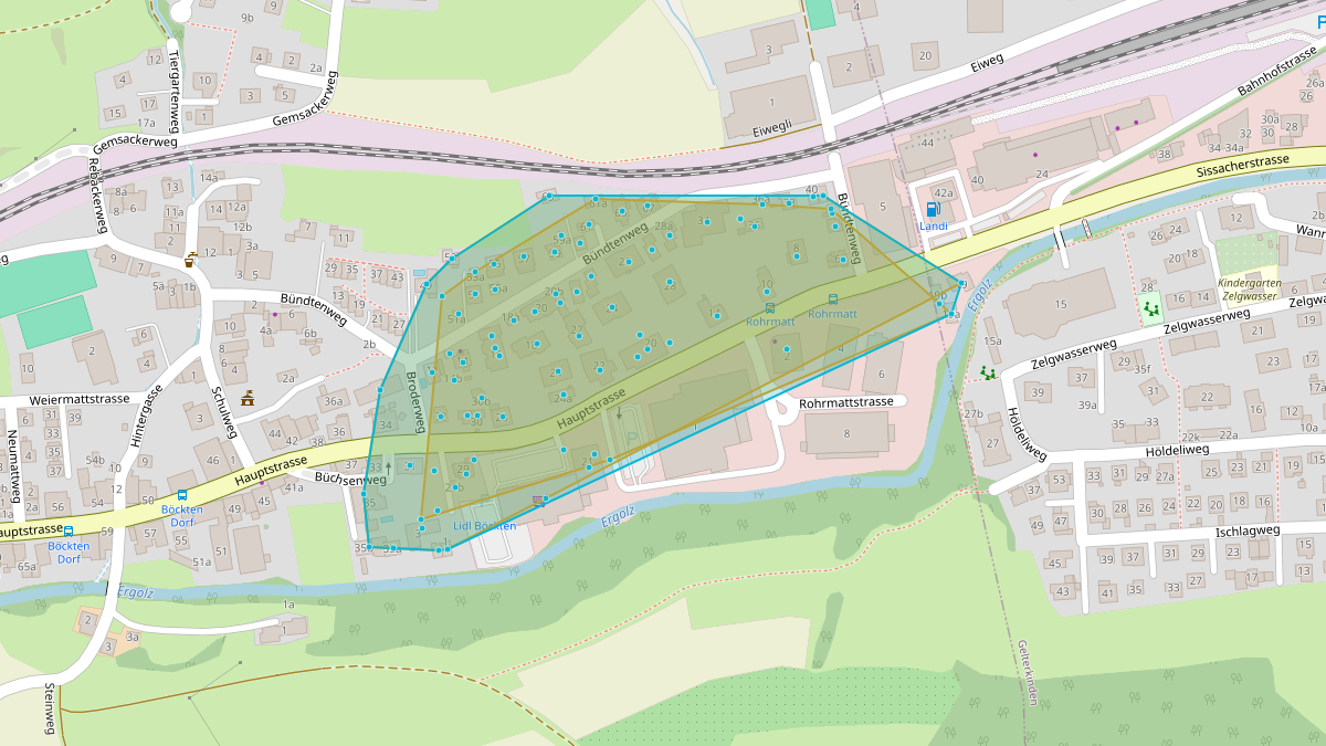 Mappa del potenziale CEL di Quartier-LEG Bündte