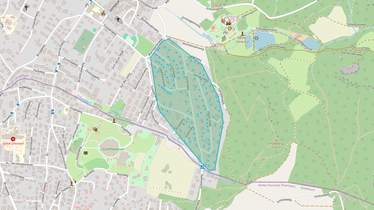 Mappa del potenziale CEL di Quartier-LEG Mülibode-Holleberg