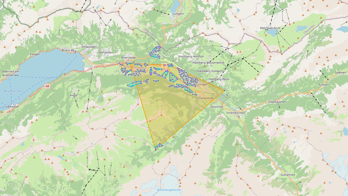 LEG-Potenzial-Karte von LEG Meiringen (BE)