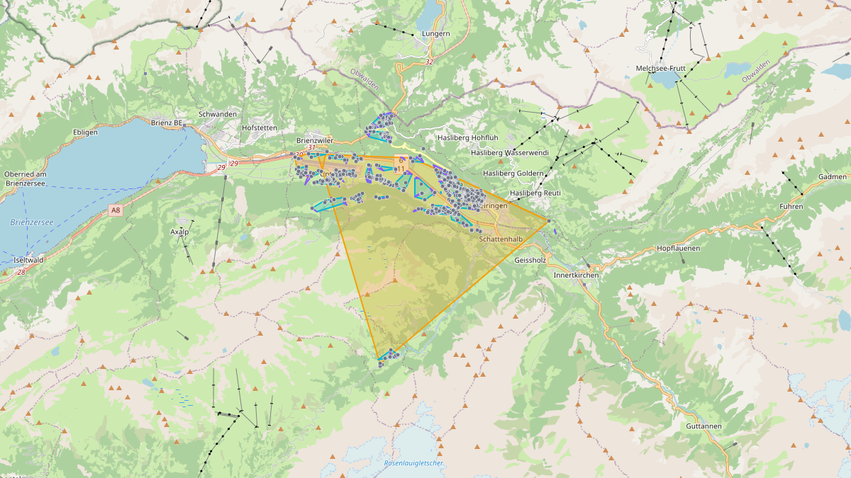 LEG-Potenzial-Karte von LEG Meiringen (BE)